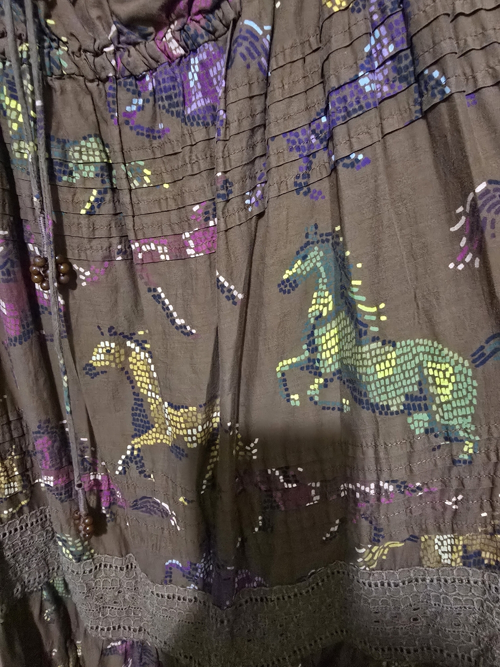 Farm Rio Dotted Horses Maxi Dress - Picture 7 of 7